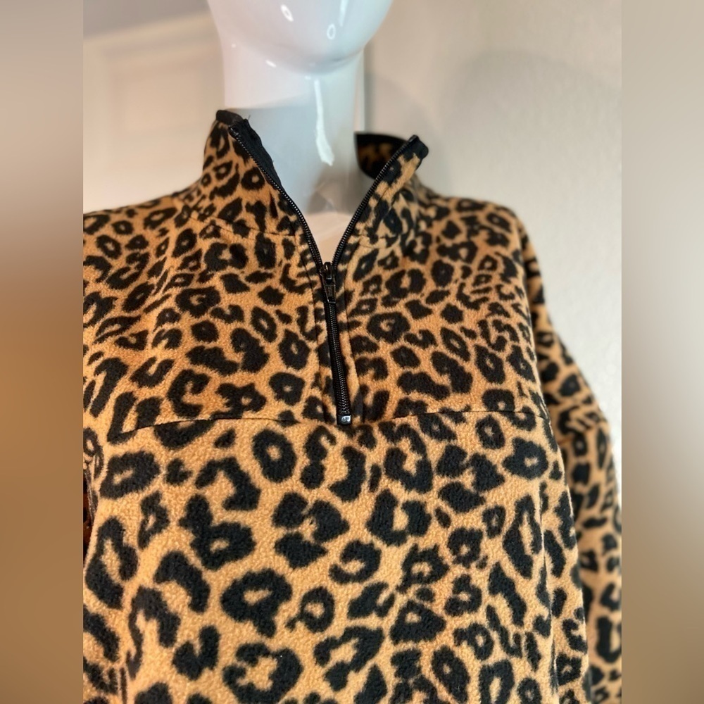 No Boundaries~Animal Print 1/2 Zip Pullover~Kangaroo Front Pocket~Size XXL/2XG - Picture 6 of 10